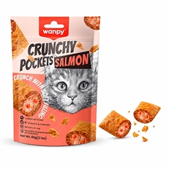 Cat Crunchy Pockets Salmon 60g - Wanpy